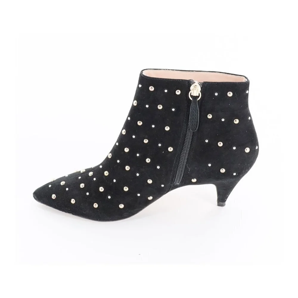 KATE‎ SPADE Starr Pointed Toe Studded Suede Ankle Bootie Size 7.5